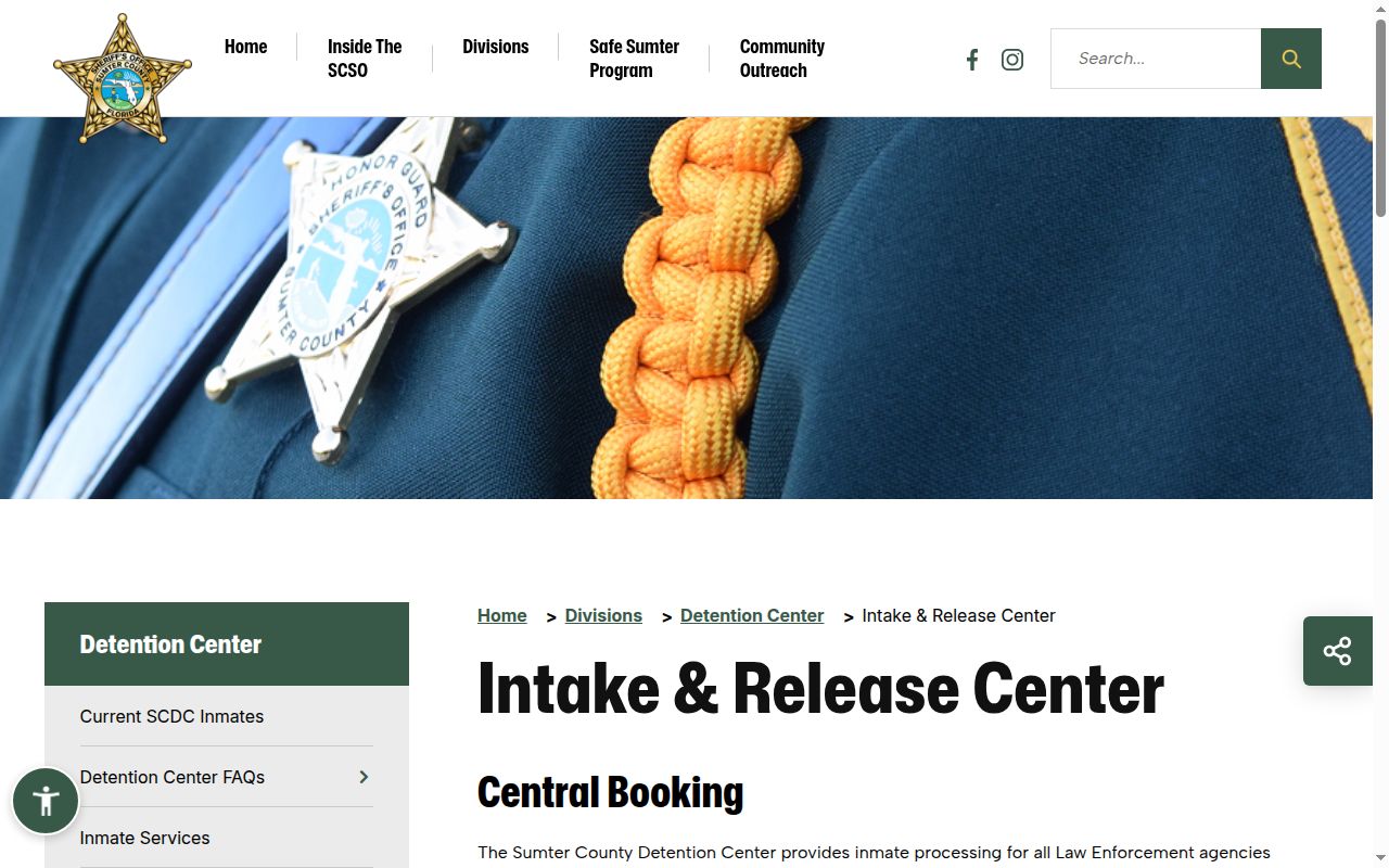 Sumter County release processing at the Intake and Release Center