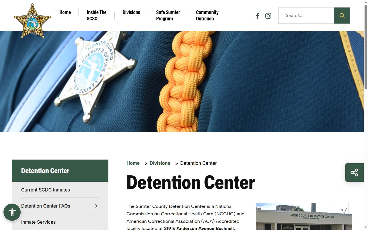 Sumter County Detention Center official release records information
