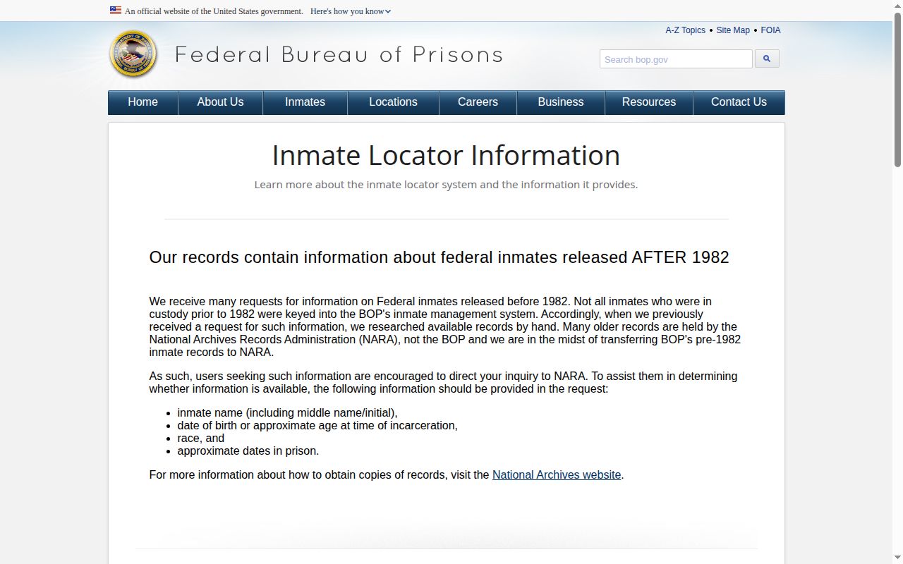 United States Penitentiary Coleman II BOP release date and status guidance